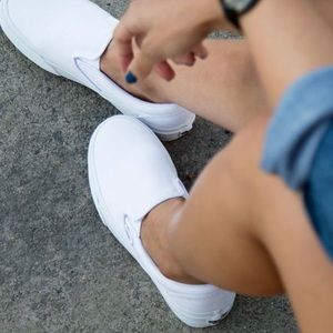 Vans classic canvas slip on shoes